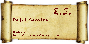 Rajki Sarolta névjegykártya
